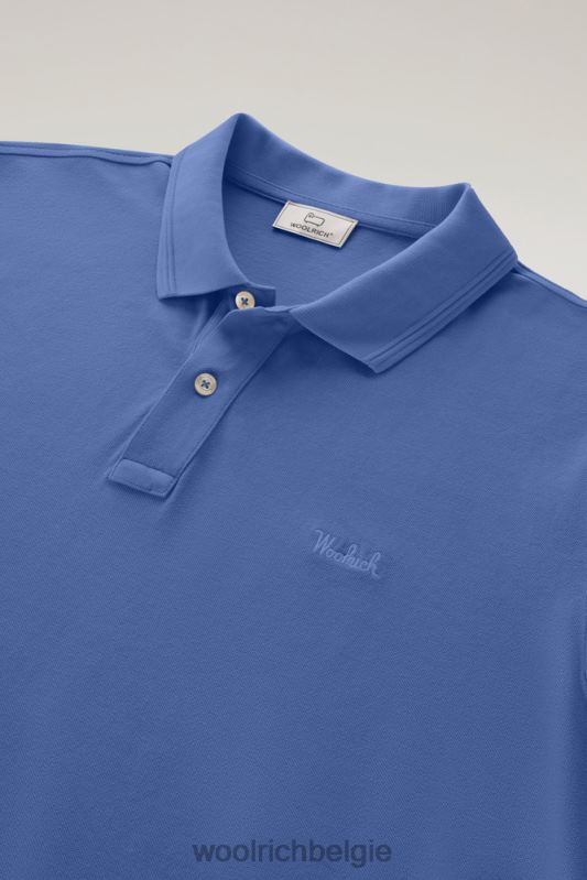 Mackinack-polo van kledingstuk-dye stretchkatoenen piquet Woolrich Heren 8TTN0812 unie blauw kleding