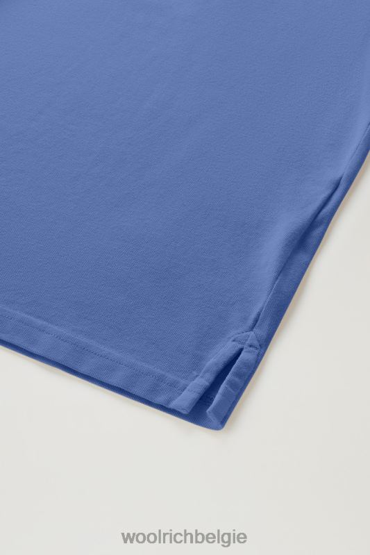 Mackinack-polo van kledingstuk-dye stretchkatoenen piquet Woolrich Heren 8TTN0812 unie blauw kleding