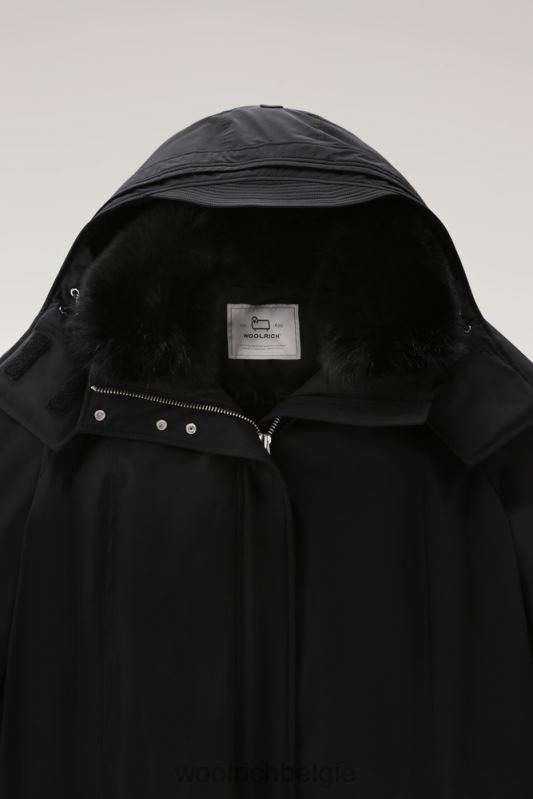 Mahan Fox lange parka met afneembare capuchon Woolrich vrouwen 8TTN0213 zwart kleding