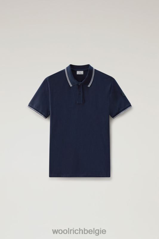 Monterey poloshirt van piquét stretchkatoen Woolrich Heren 8TTN0556 Melton blauw kleding
