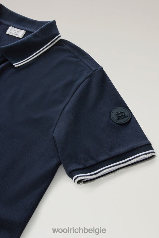 Monterey poloshirt van piquét stretchkatoen Woolrich Heren 8TTN0556 Melton blauw kleding