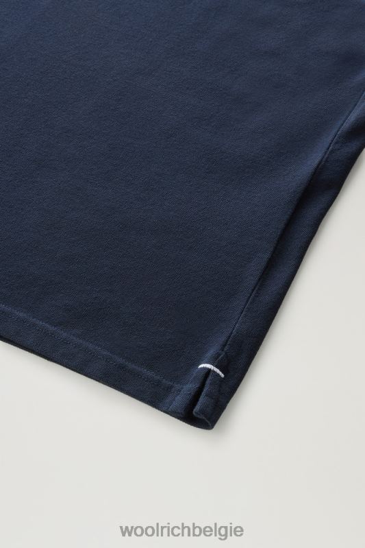 Monterey poloshirt van piquét stretchkatoen Woolrich Heren 8TTN0556 Melton blauw kleding