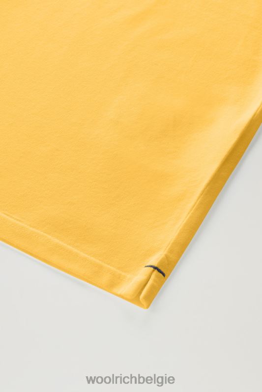 Monterey poloshirt van piquét stretchkatoen Woolrich Heren 8TTN0576 vuur geel kleding