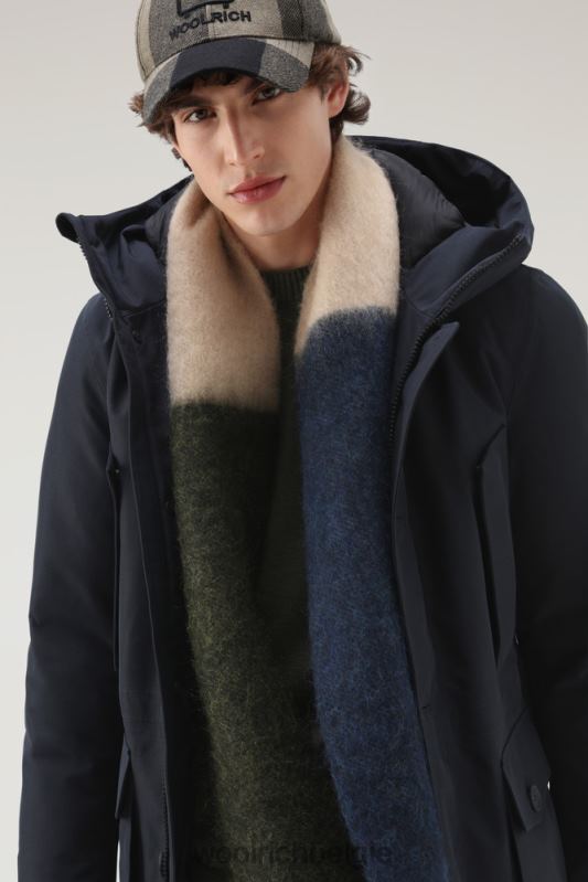 Mountain Gore-Tex waterdichte parka met capuchon Woolrich Heren 8TTN0845 Melton blauw kleding