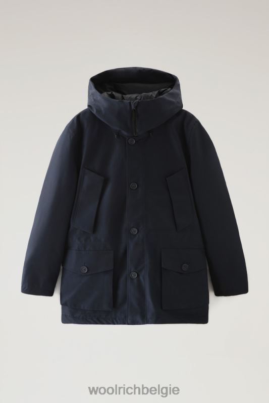 Mountain Gore-Tex waterdichte parka met capuchon Woolrich Heren 8TTN0845 Melton blauw kleding