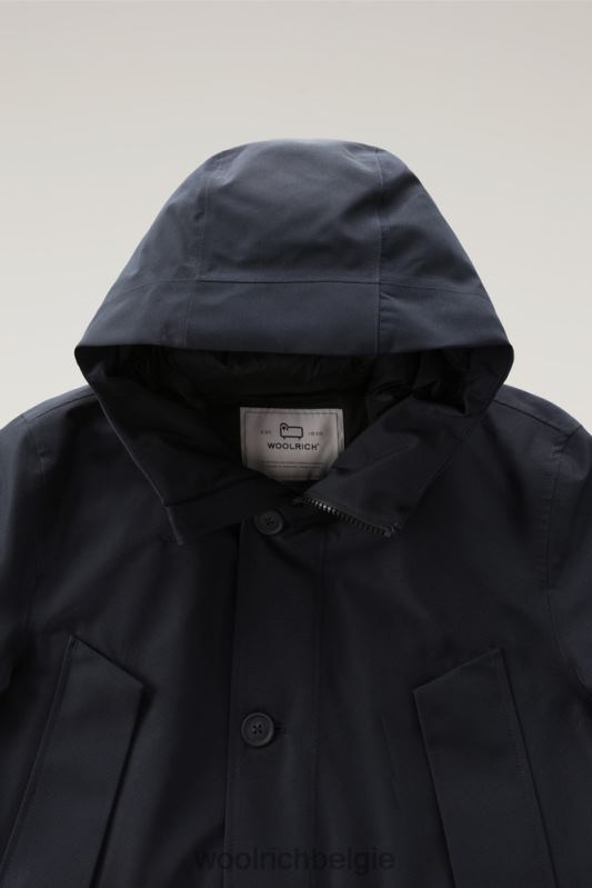Mountain Gore-Tex waterdichte parka met capuchon Woolrich Heren 8TTN0845 Melton blauw kleding