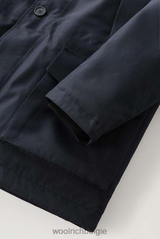 Mountain Gore-Tex waterdichte parka met capuchon Woolrich Heren 8TTN0845 Melton blauw kleding