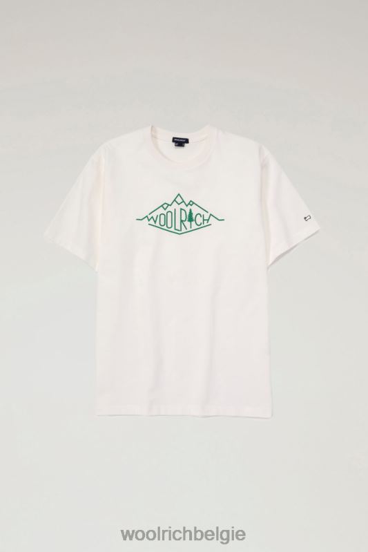 Mountainline-T-shirt van puur katoen Woolrich Heren 8TTN0396 wit kleding