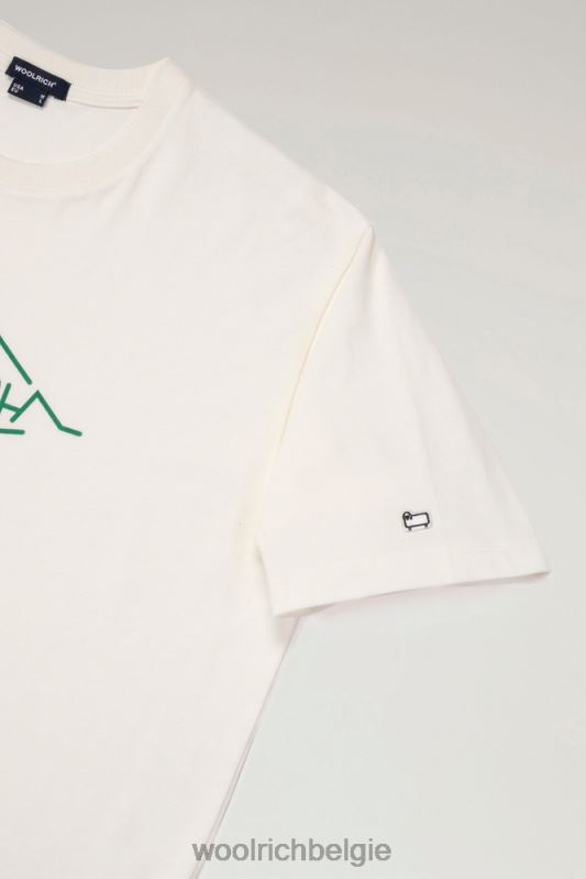 Mountainline-T-shirt van puur katoen Woolrich Heren 8TTN0396 wit kleding