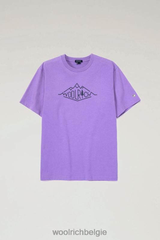 Mountainline-T-shirt van puur katoen Woolrich Heren 8TTN0624 paars kleding