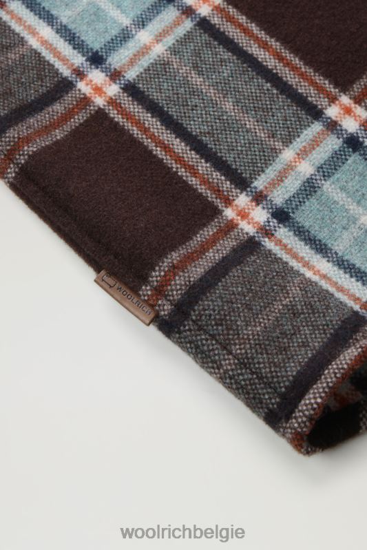 Overshirt met Alaska-ruit van gerecyclede Italiaanse wolmix Woolrich Heren 8TTN0686 woestijn controle kleding