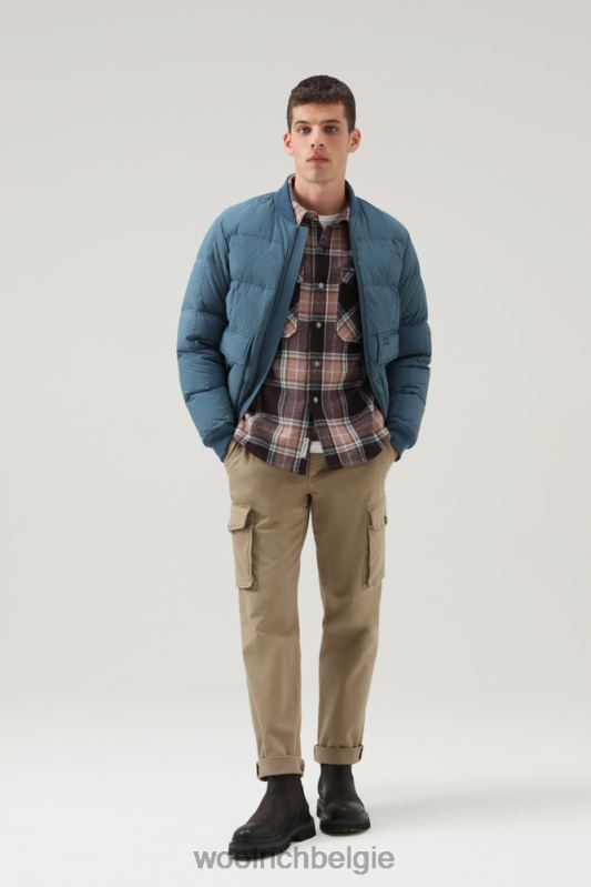 Overshirt met Alaska-ruit van gerecyclede Italiaanse wolmix Woolrich Heren 8TTN0704 roze ruit kleding