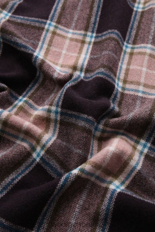 Overshirt met Alaska-ruit van gerecyclede Italiaanse wolmix Woolrich Heren 8TTN0704 roze ruit kleding
