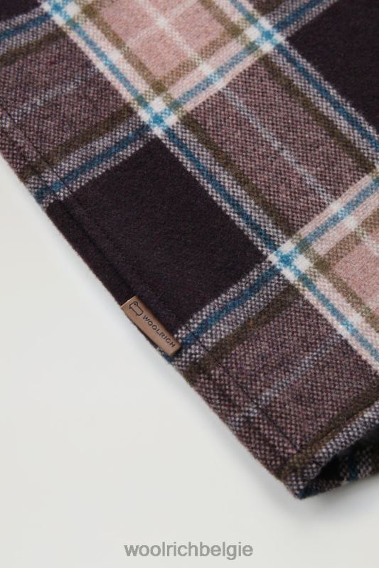 Overshirt met Alaska-ruit van gerecyclede Italiaanse wolmix Woolrich Heren 8TTN0704 roze ruit kleding
