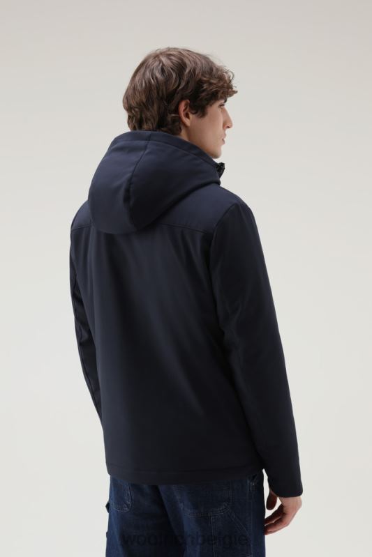 Pacific softshell-jack Woolrich Heren 8TTN0828 Melton blauw kleding