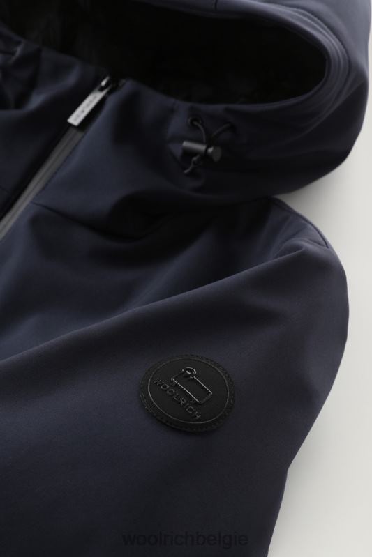 Pacific softshell-jack Woolrich Heren 8TTN0828 Melton blauw kleding