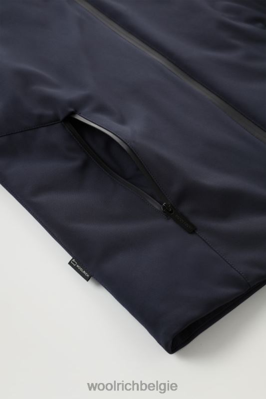 Pacific softshell-jack Woolrich Heren 8TTN0828 Melton blauw kleding