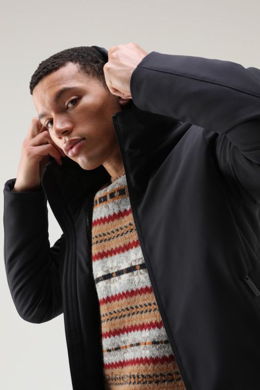 Pacific softshell-jack Woolrich Heren 8TTN0829 zwart kleding
