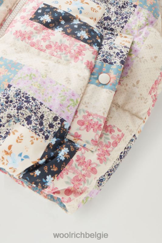 Pennsylvania gewatteerd vest met patchworkprint Woolrich vrouwen 8TTN0124 crème patchwork kleding