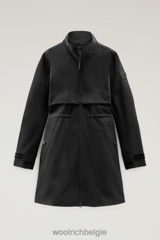 Pequea-jas van stretchnylon Woolrich vrouwen 8TTN072 zwart kleding