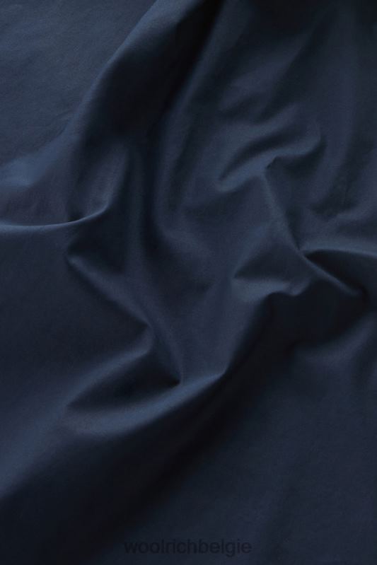 Poplin blouse van puur katoenpopeline Woolrich vrouwen 8TTN0158 Melton blauw kleding