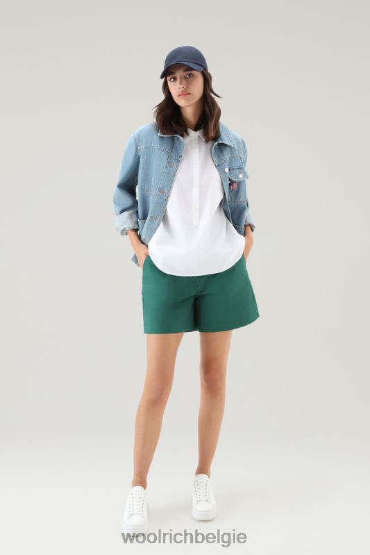 Poplin blouse van puur katoenpopeline Woolrich vrouwen 8TTN018 Helder wit kleding