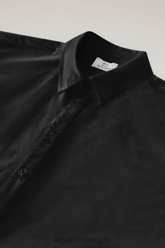 Poplin blouse van puur katoenpopeline Woolrich vrouwen 8TTN039 zwart kleding