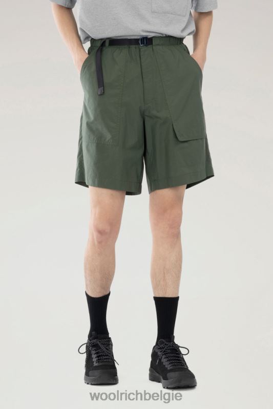 Ranchshort van gerecycled nylon Woolrich Heren 8TTN0504 groente kleding