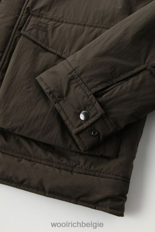 Ripstop truckerjack met voering van sherpawol Woolrich Heren 8TTN0655 donkergroen kleding
