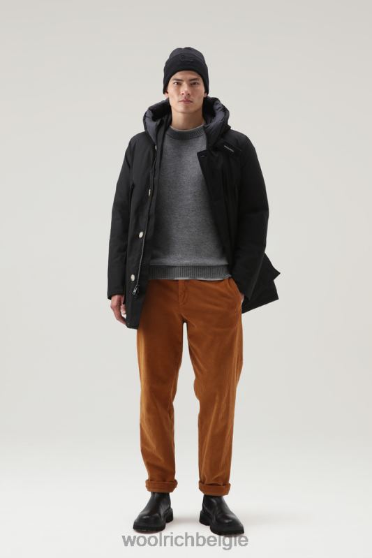 Ronde hals van merino scheerwol met tweed-effect Woolrich Heren 8TTN0718 grijs gemêleerd kleding