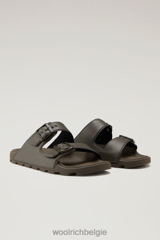 Sandalen van veganistisch leer met gespen Woolrich Heren 8TTN0443 groente schoenen