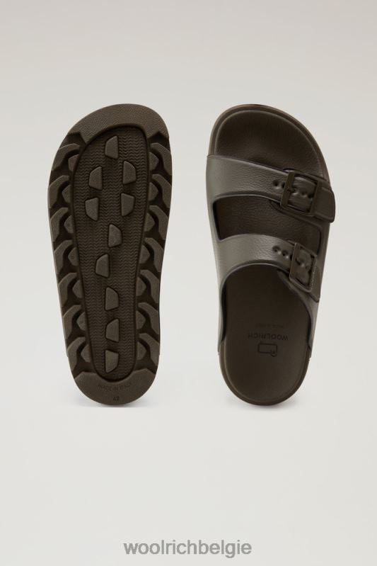 Sandalen van veganistisch leer met gespen Woolrich Heren 8TTN0443 groente schoenen