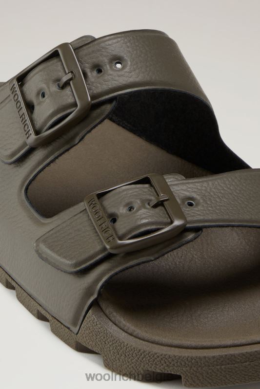 Sandalen van veganistisch leer met gespen Woolrich Heren 8TTN0443 groente schoenen