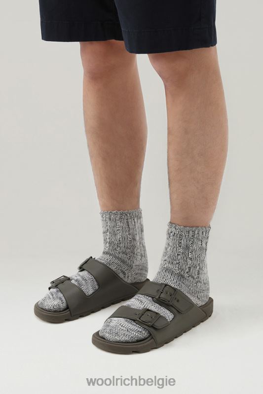 Sandalen van veganistisch leer met gespen Woolrich Heren 8TTN0443 groente schoenen