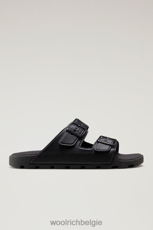 Sandalen van veganistisch leer met gespen Woolrich Heren 8TTN0636 zwart schoenen