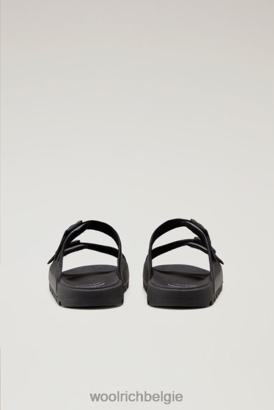 Sandalen van veganistisch leer met gespen Woolrich Heren 8TTN0636 zwart schoenen