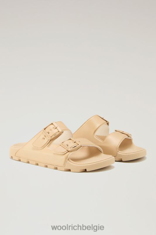 Sandalen van veganistisch leer met gespen Woolrich vrouwen 8TTN0202 perzik schoenen