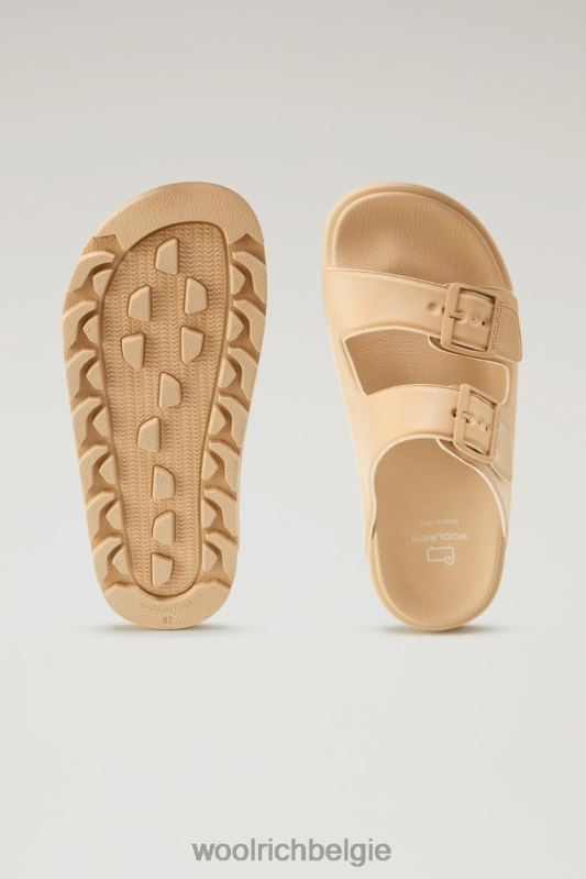 Sandalen van veganistisch leer met gespen Woolrich vrouwen 8TTN0202 perzik schoenen