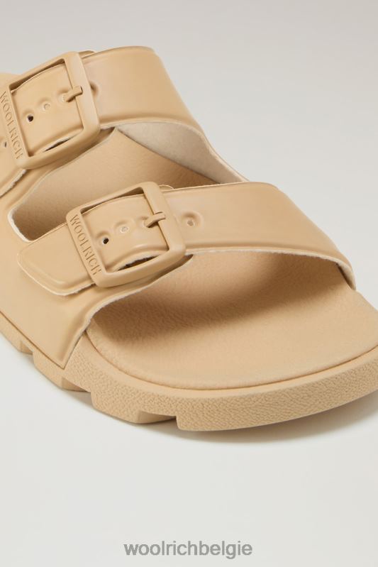 Sandalen van veganistisch leer met gespen Woolrich vrouwen 8TTN0202 perzik schoenen
