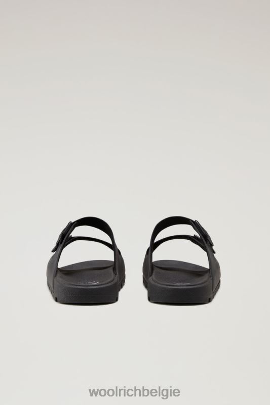 Sandalen van veganistisch leer met gespen Woolrich vrouwen 8TTN091 zwart schoenen