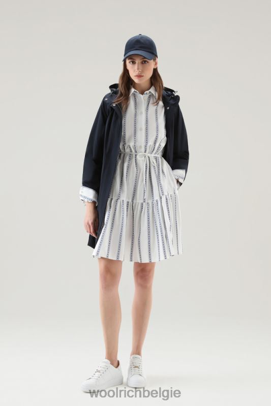 Shirtjurk met ruches van puur katoen Woolrich vrouwen 8TTN0166 melkachtige crème kleding