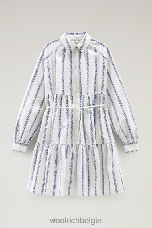 Shirtjurk met ruches van puur katoen Woolrich vrouwen 8TTN0166 melkachtige crème kleding
