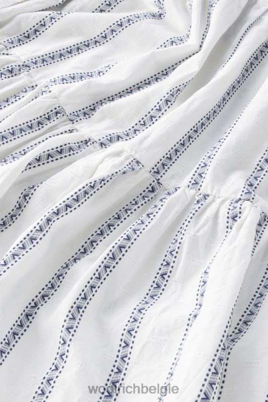 Shirtjurk met ruches van puur katoen Woolrich vrouwen 8TTN0166 melkachtige crème kleding