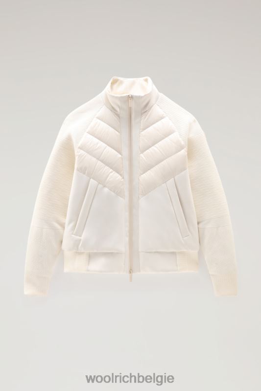 Stretch Suffolk-bomberjack van microvezel en softshell Woolrich vrouwen 8TTN0223 melkachtige crème kleding