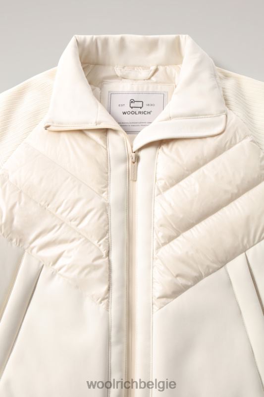 Stretch Suffolk-bomberjack van microvezel en softshell Woolrich vrouwen 8TTN0223 melkachtige crème kleding