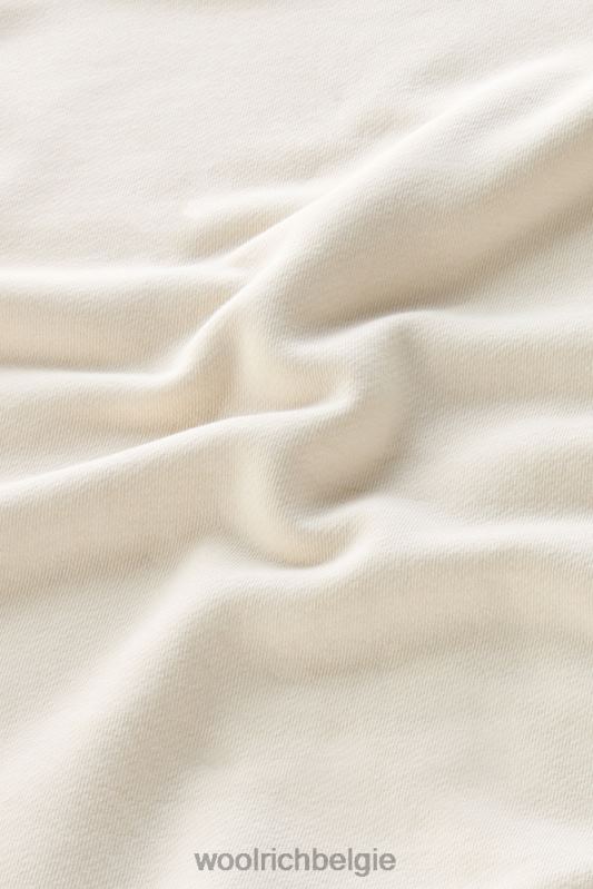 Sweatshirt met ronde hals van een katoenmix met zakken Woolrich Heren 8TTN0566 melkachtige crème kleding