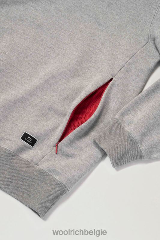 Sweatshirt met ronde hals van een mix van katoenfleece en cordura nylon Woolrich Heren 8TTN0521 bovenkant grijs kleding
