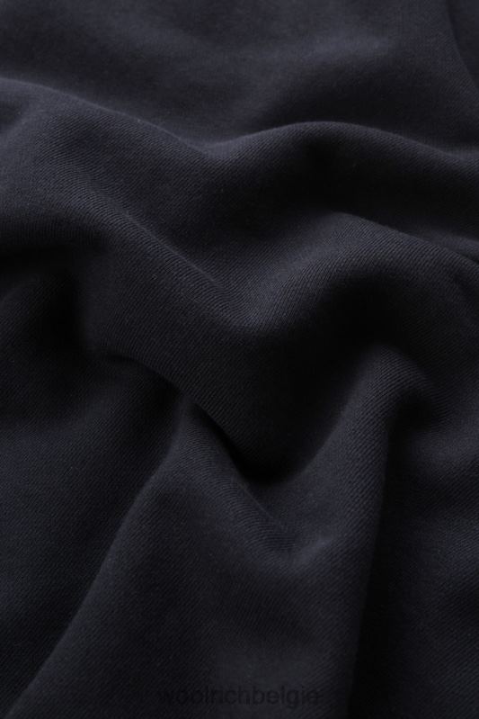 Sweatshirt met ronde hals van katoen en taslan-nylon Woolrich Heren 8TTN0690 zwart kleding
