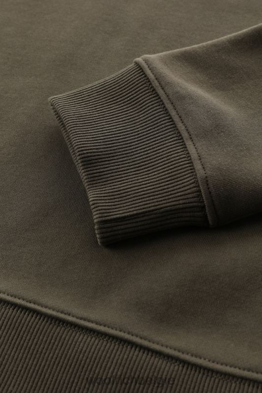Sweatshirt met ronde hals van katoen en taslan-nylon Woolrich Heren 8TTN0716 donkergroen kleding