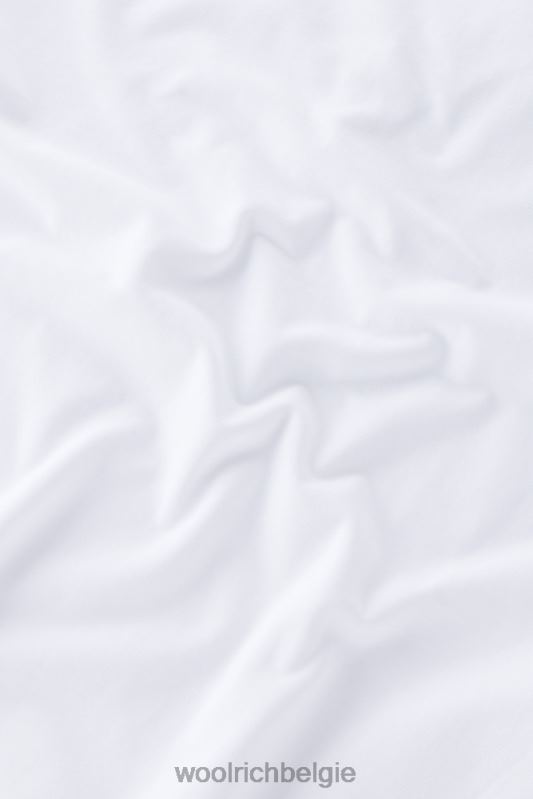 T-shirt aan het meer van puur katoen met pofmouwen Woolrich vrouwen 8TTN080 Helder wit kleding